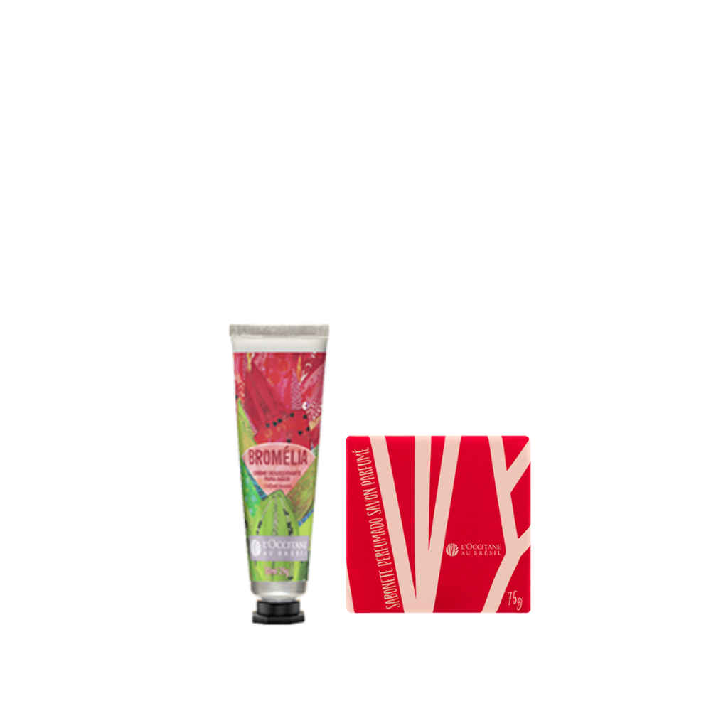 Creme Desodorante de Mãos Bromélia 30ml e Sabonete Perfumado 75g